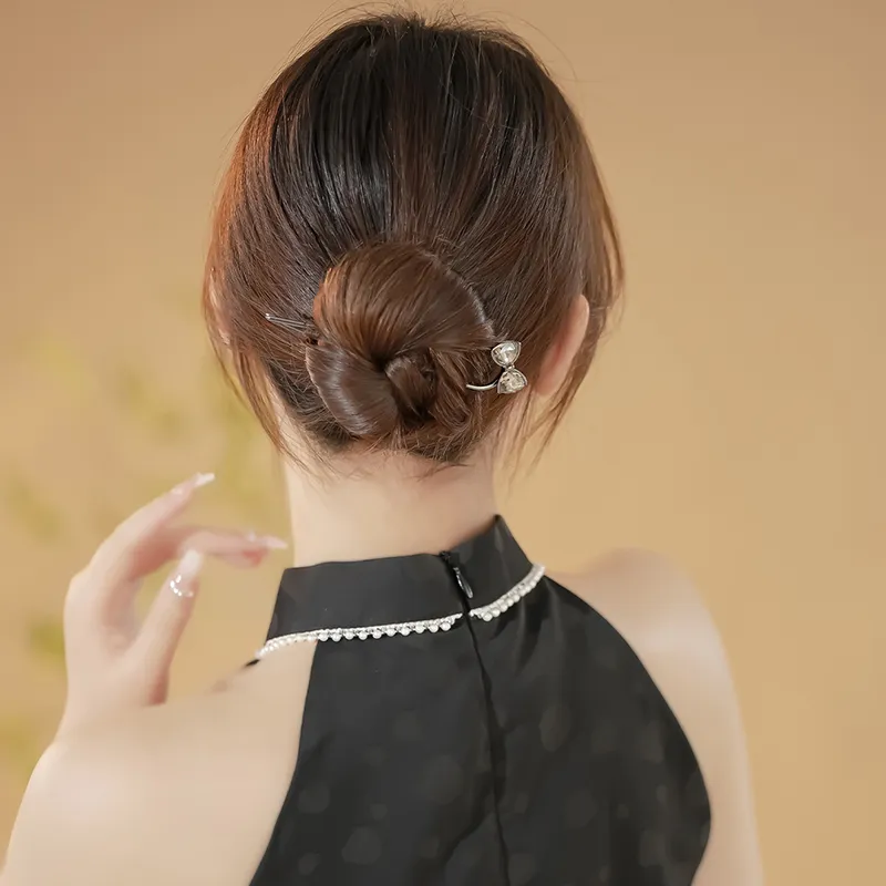 Yiru Alloy Imitation Crystal Hairpins Women's-1
