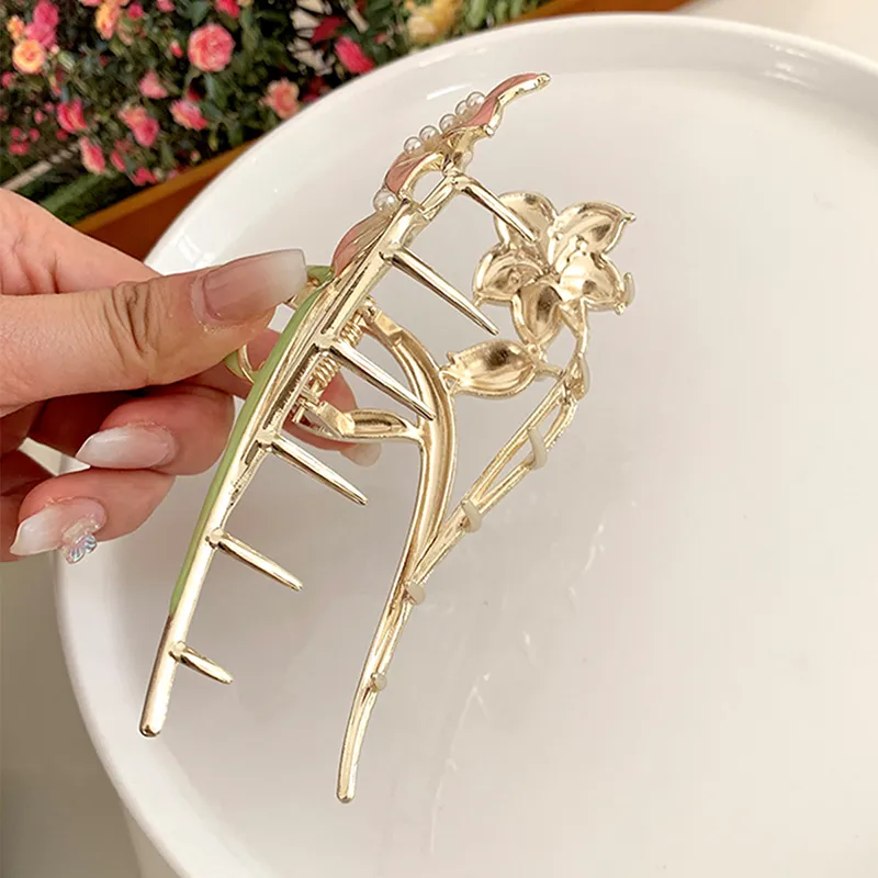 Yiru Alloy, Drip Glaze Hair Clips Women's-5
