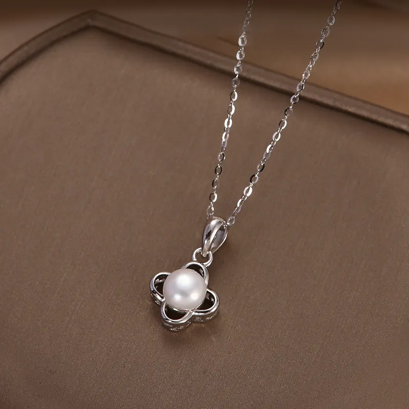 Yiru S925 Silver Freshwater Pearl Necklaces Women's-1