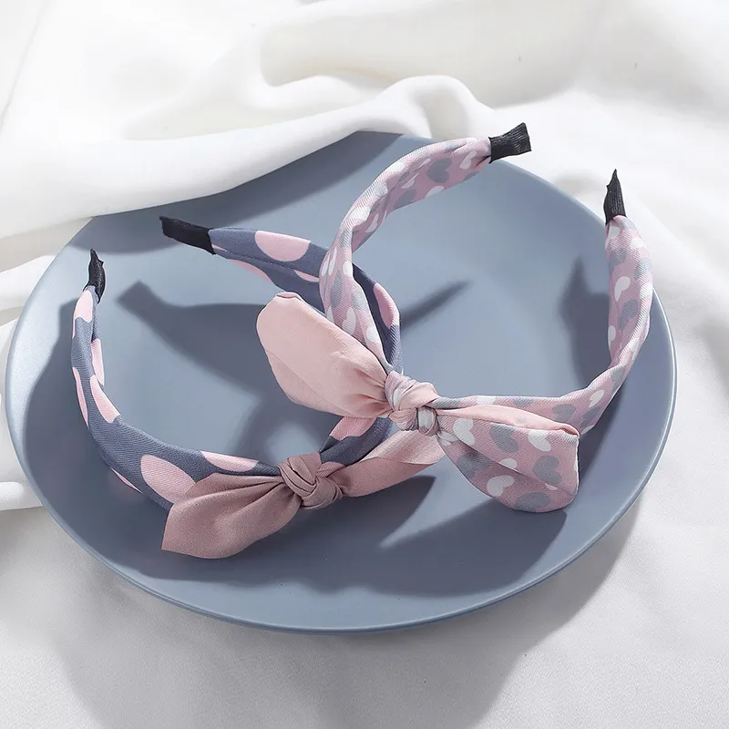 Yiru Fabric Heart Polka Dot Headband Kids'-2