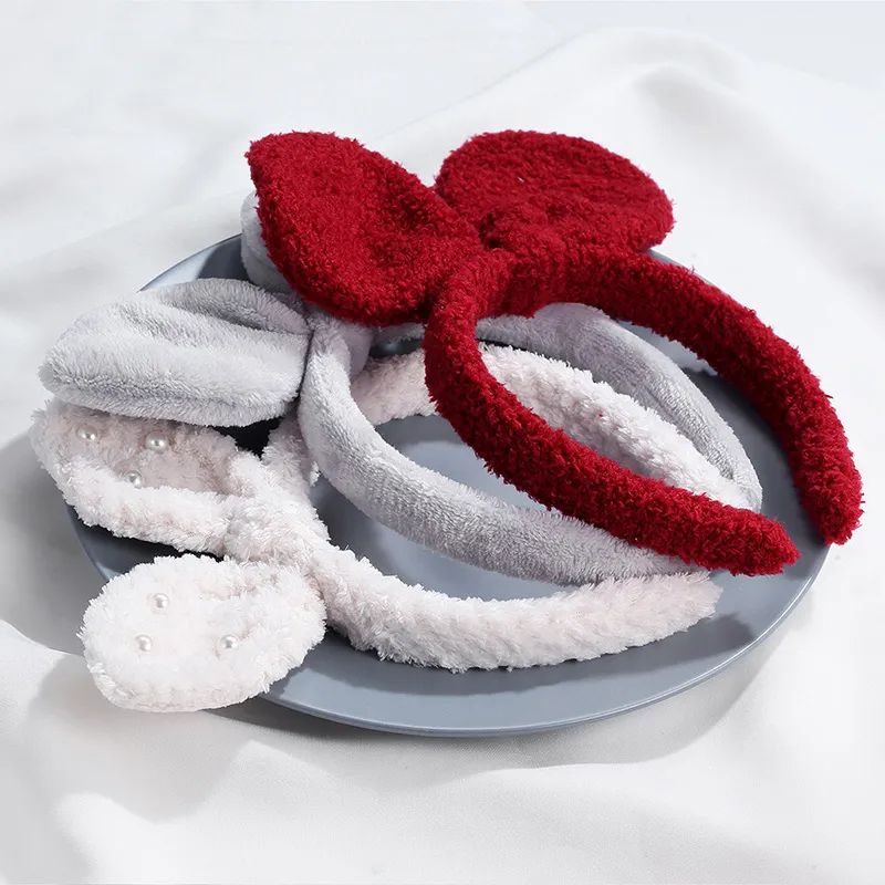 Yiru Plush Bunny Ears Headbands Women's-4
