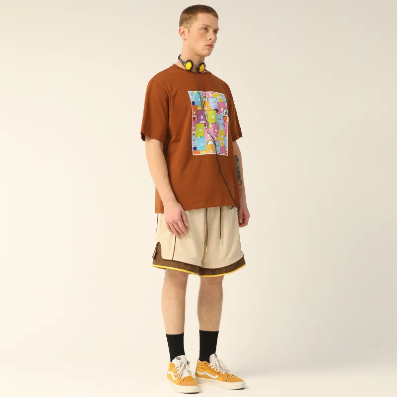 Carebears X AMONSTER T-Shirts Unisex Light Brown-3