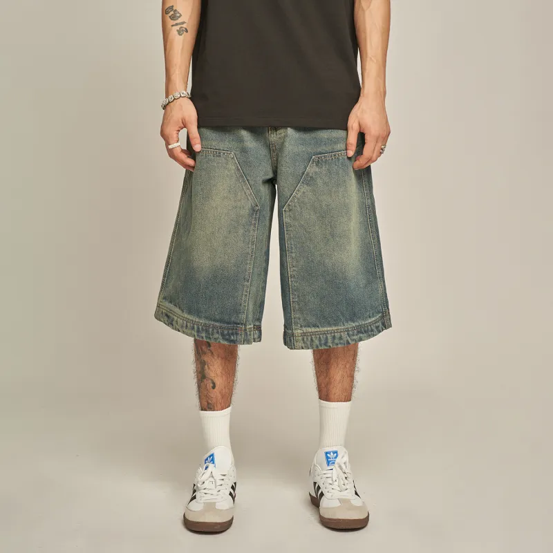 MT99 Denim Shorts Unisex Vintage Blue-5