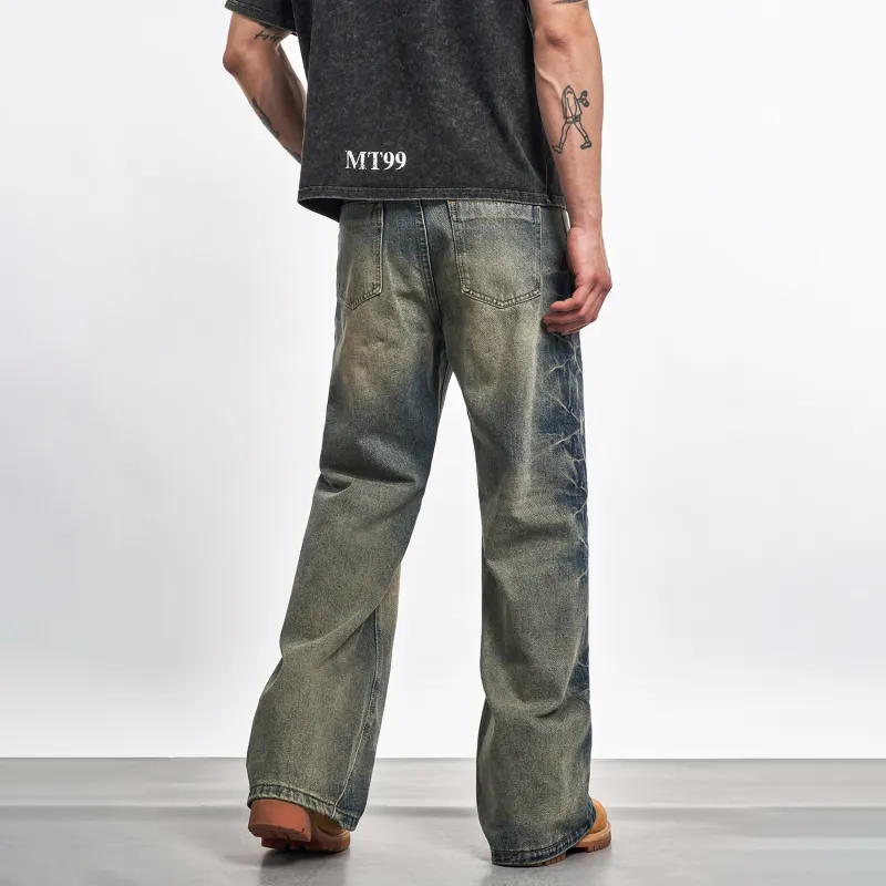 MT99 Jeans Unisex Vintage Blue-5