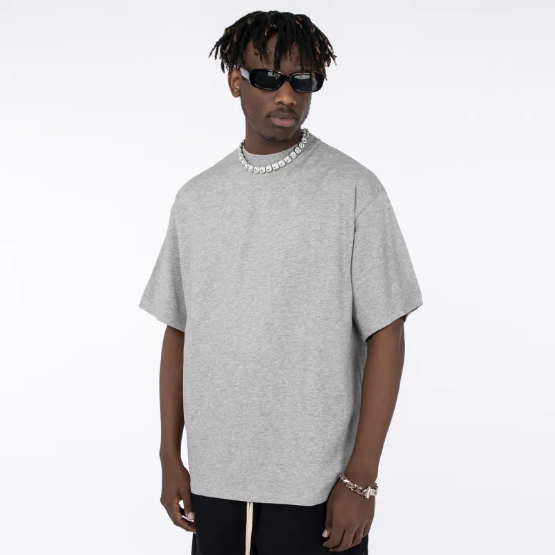 MT99 Short Sleeved T Shirts Casual Loose Fit Minimalist Style Men's Premium Solid Color-3