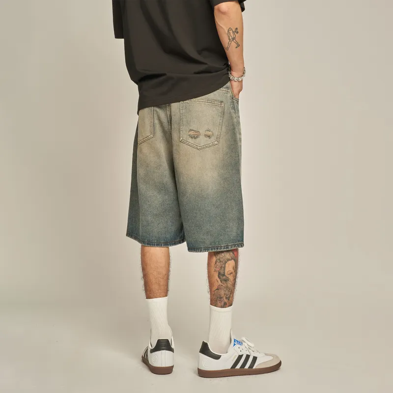 MT99 Denim Shorts Unisex Teal-6