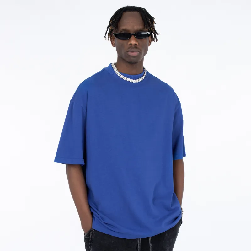 MT99 Short Sleeved T Shirts Casual Loose Fit Minimalist Style Men's Premium Solid Color-36