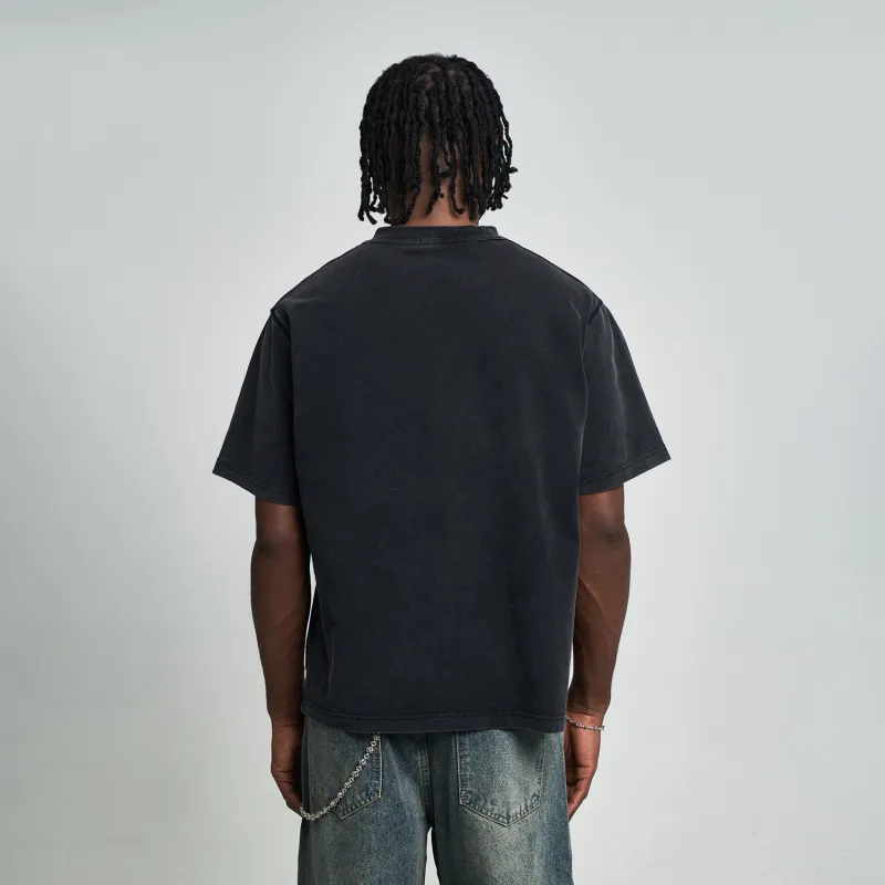 MT99 T Shirt Unisex Washed Black-3