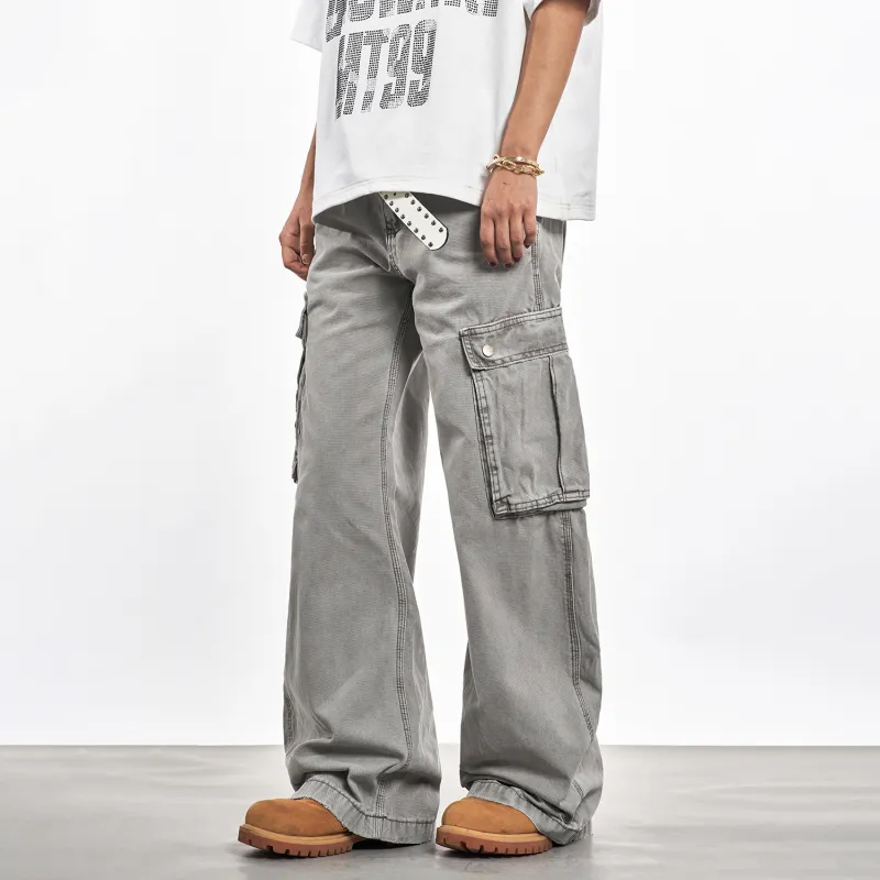 MT99 Cargo Pants Unisex Gray-3
