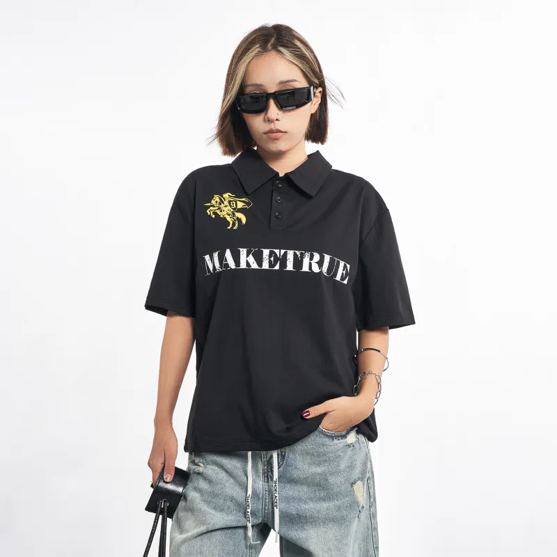 MT99 Polo Shirts Unisex Black-2