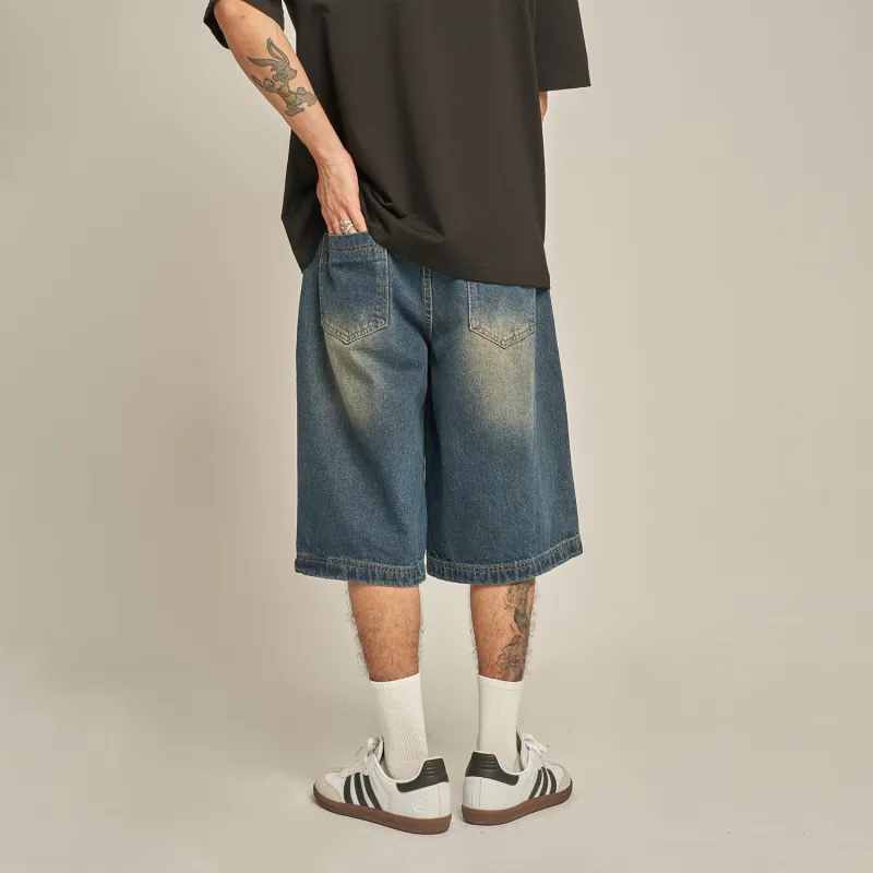 MT99 Denim Shorts Unisex Blue-4