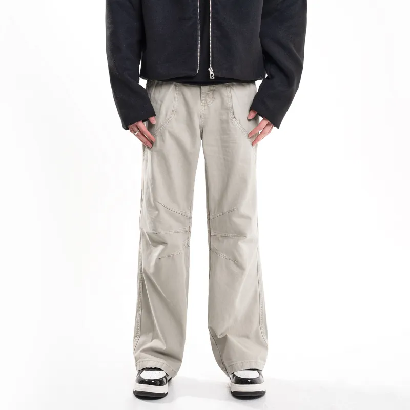 Lulifama Jeans Unisex Light Khaki-5