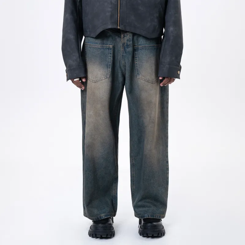 MT99 Jeans Unisex Dirty Vintage Blue-3