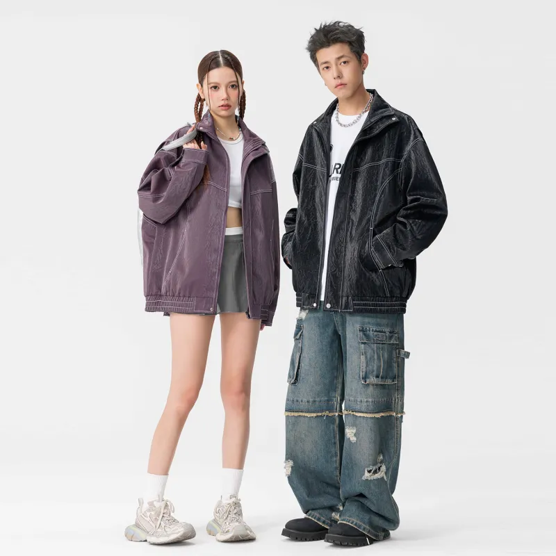Yiwen Leather Jackets Unisex-2