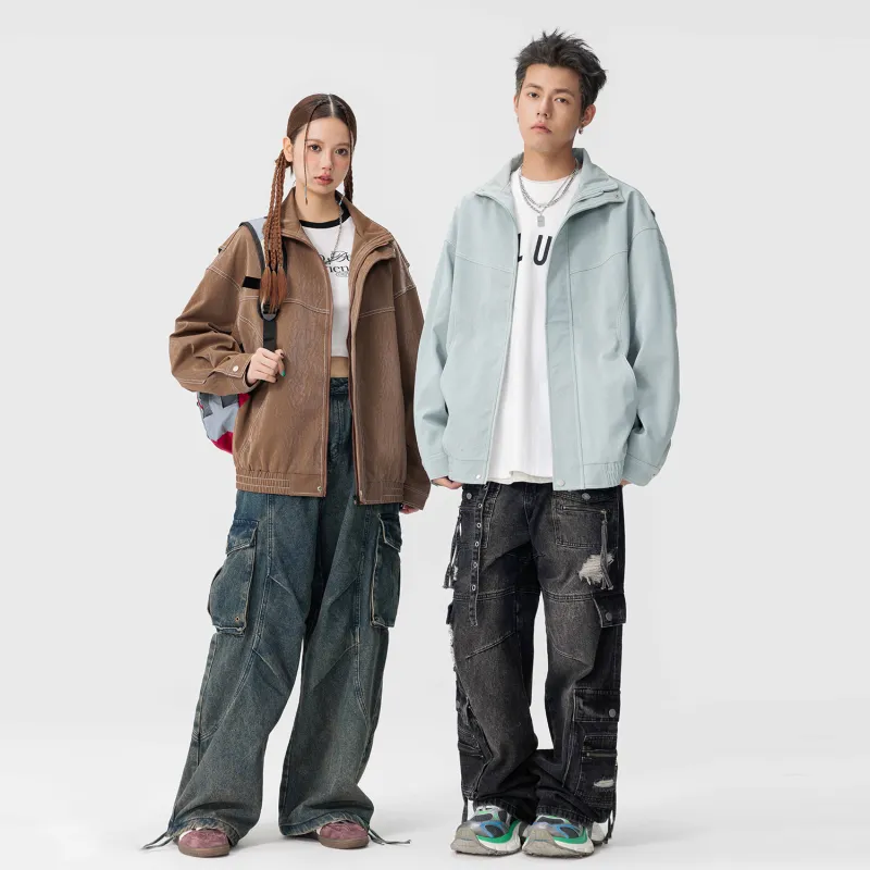 Yiwen Leather Jackets Unisex-15