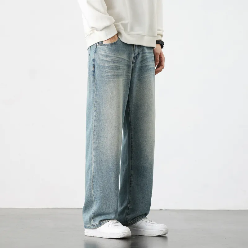 Yiwen Jeans Unisex Blue-5