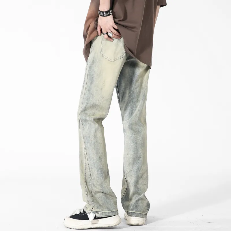 Yiwen Jeans Unisex Yellow Mud-5