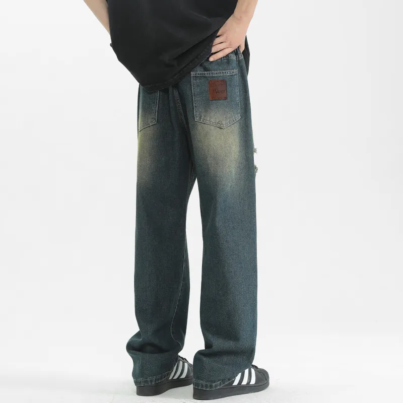 Yiwen Jeans Unisex Nostalgic Green-4