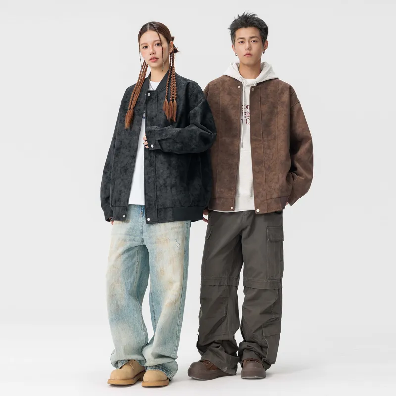 Yiwen Leather Jackets Unisex-17