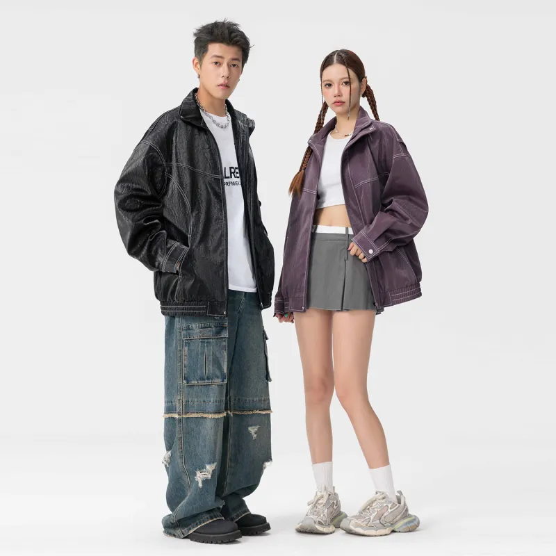 Yiwen Leather Jackets Unisex-1