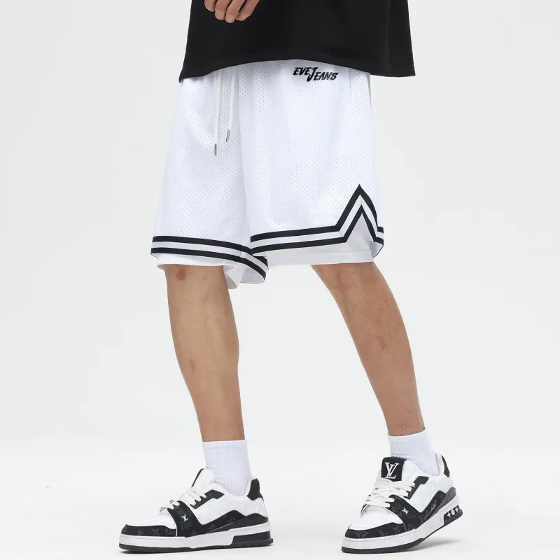 Yiwen Basketball Shorts Unisex Black-9