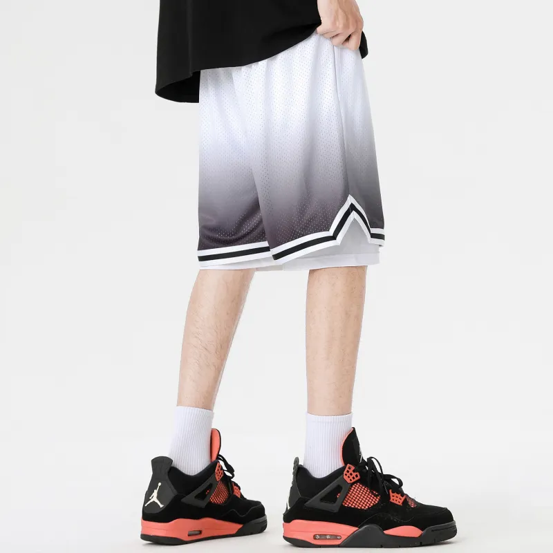 Yiwen Basketball Shorts Unisex Black-17