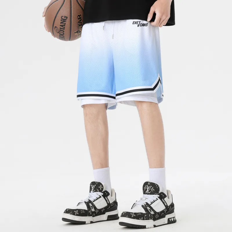Yiwen Basketball Shorts Unisex Black-13