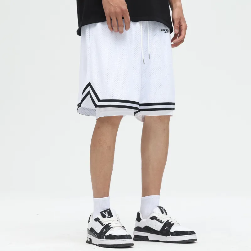 Yiwen Basketball Shorts Unisex Black-8