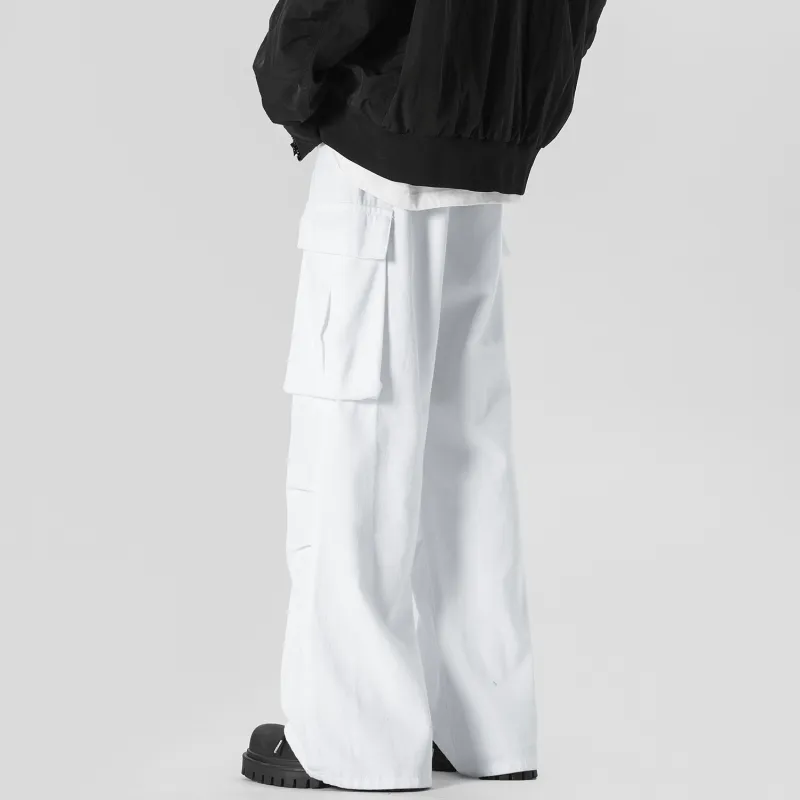 Yiwen Jeans Unisex Ivory White-5