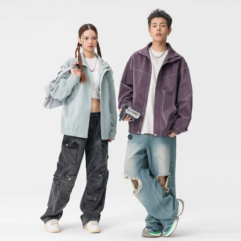 Yiwen Leather Jackets Unisex-23