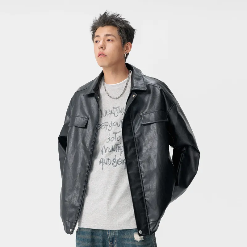 Yiwen Leather Jackets Unisex-5