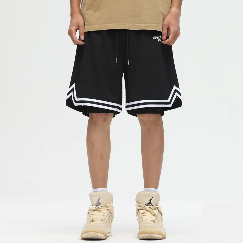 Yiwen Basketball Shorts Unisex Black-4