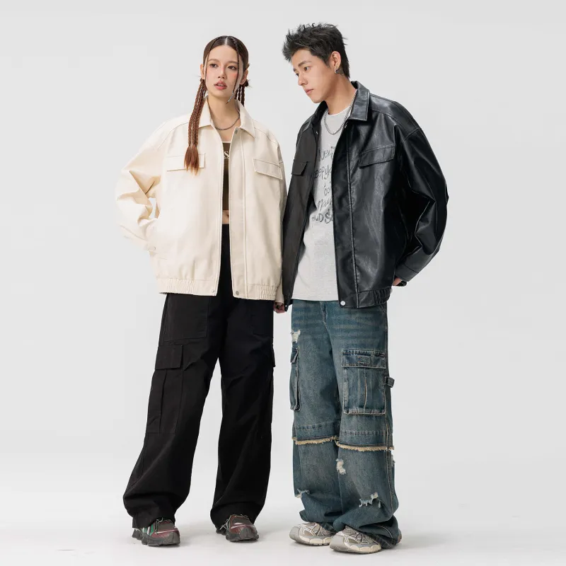Yiwen Leather Jackets Unisex-3