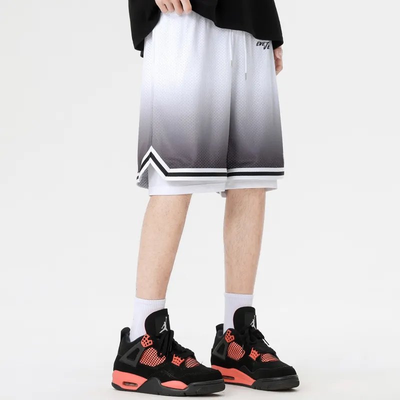 Yiwen Basketball Shorts Unisex Black-16