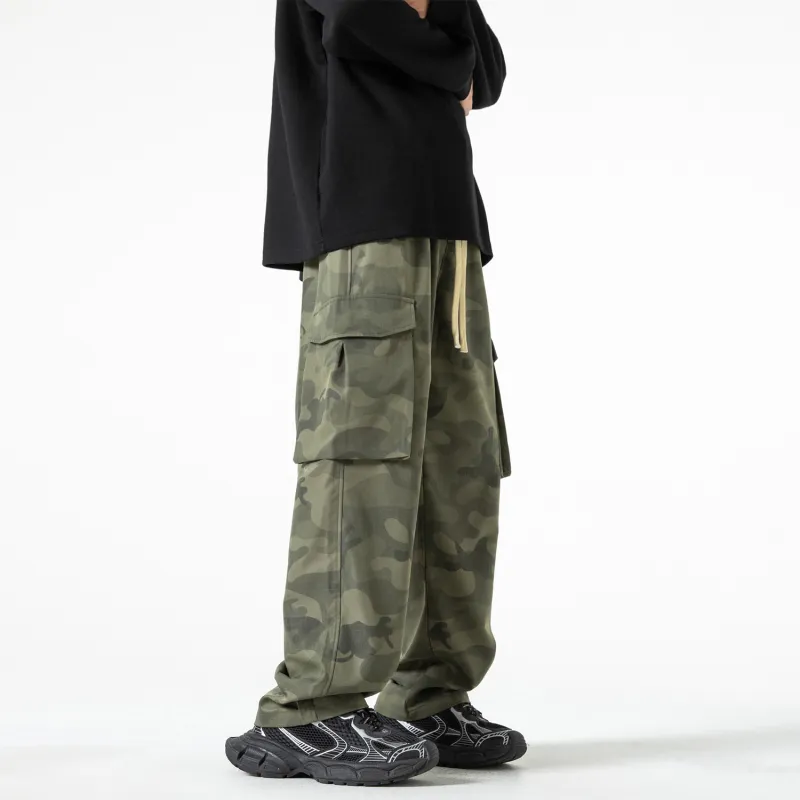 Yiwen Cargo Pants Unisex Army Green-3