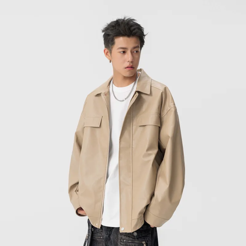 Yiwen Leather Jackets Unisex-21