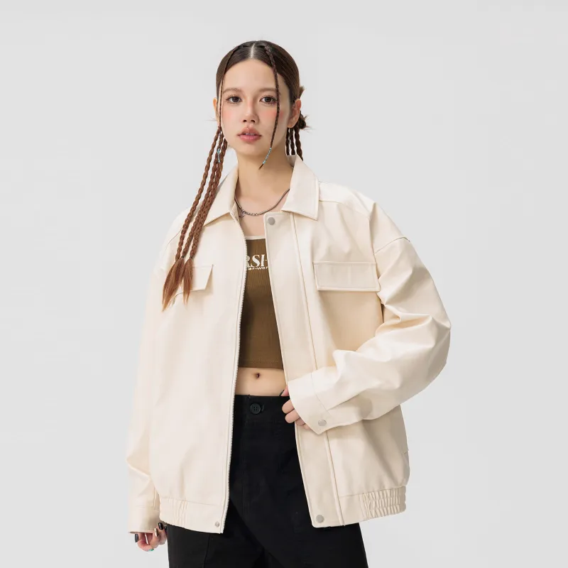 Yiwen Leather Jackets Unisex-10