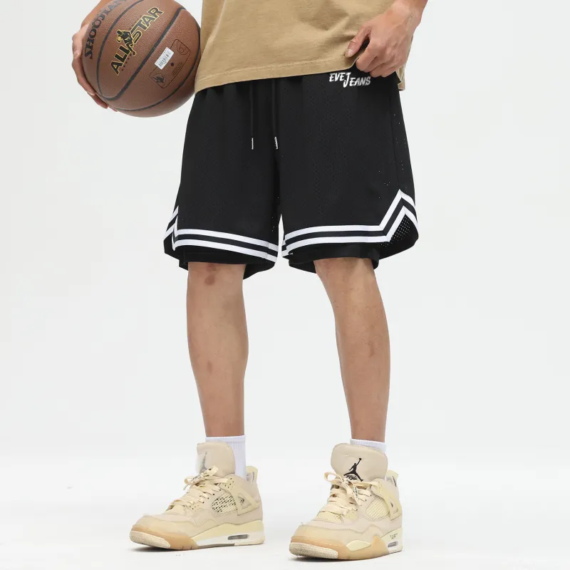 Yiwen Basketball Shorts Unisex Black-3