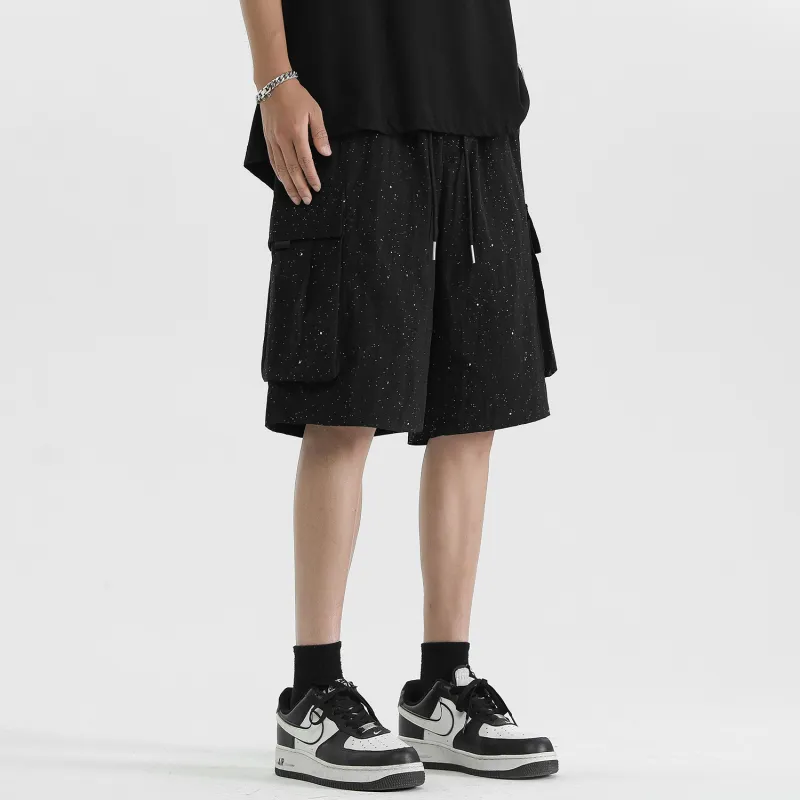Yiwen Cargo Shorts Unisex Black-5