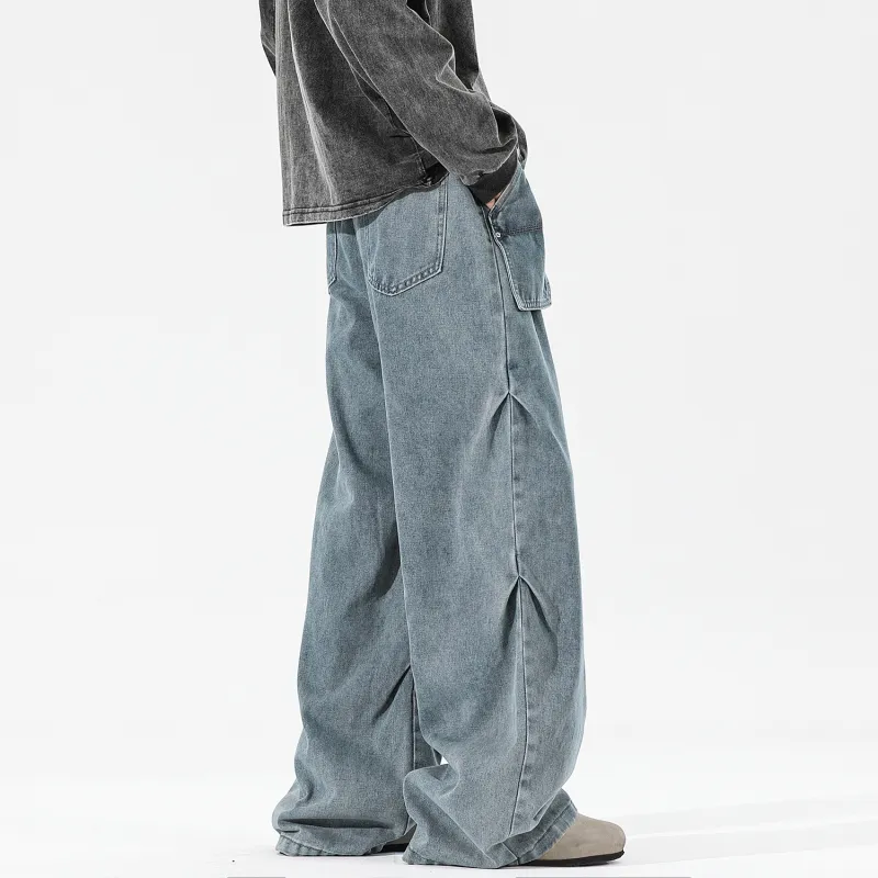 Yiwen Jeans Unisex Blue-4