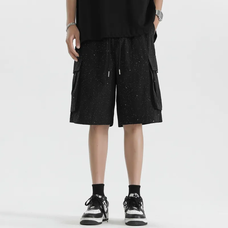 Yiwen Cargo Shorts Unisex Black-2