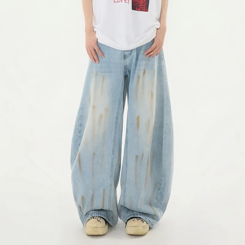 Yiwen Jeans Unisex Dirty Blue-4