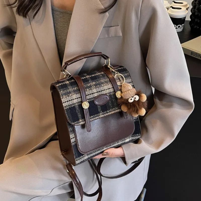 XOKY Woolen Backpack Women's Red/Blue/Coffee-9