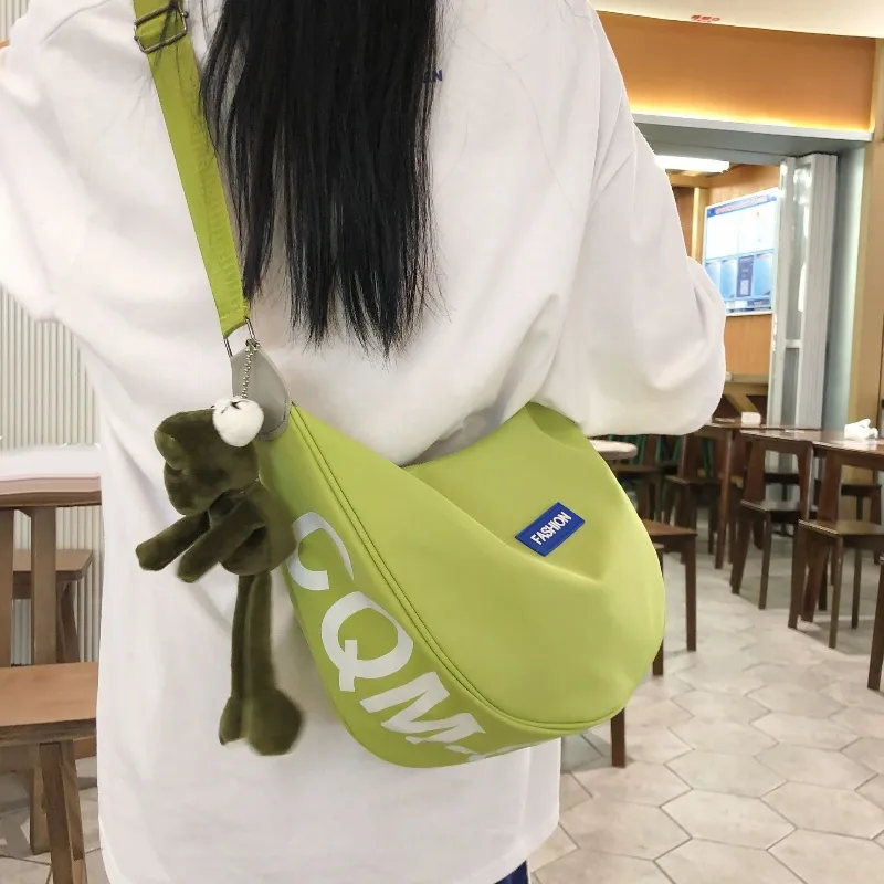 XOKY Nylon Crossbody Bag Regular Unisex Black/White/Green/Blue-6