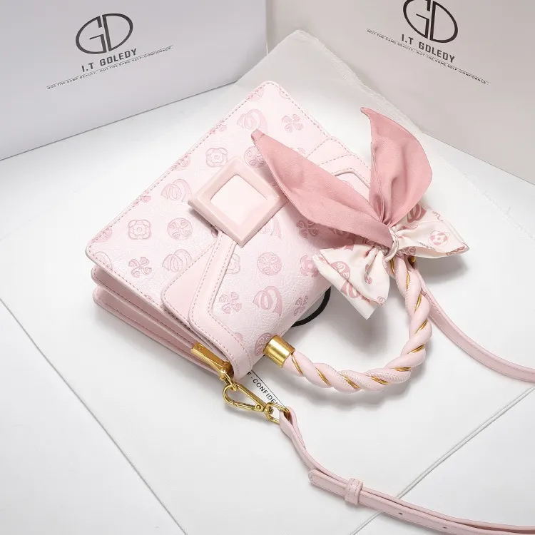 XOKY PU Handbag Regular Unisex Frosted Pink-4