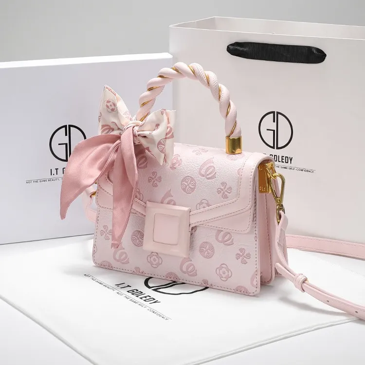 XOKY PU Handbag Regular Unisex Frosted Pink-2