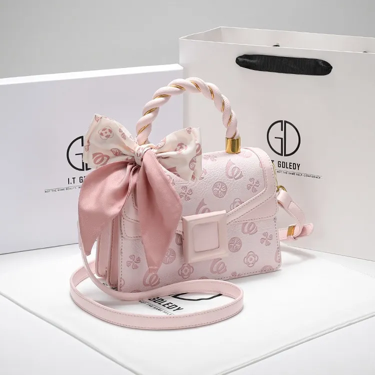 XOKY PU Handbag Regular Unisex Frosted Pink-1
