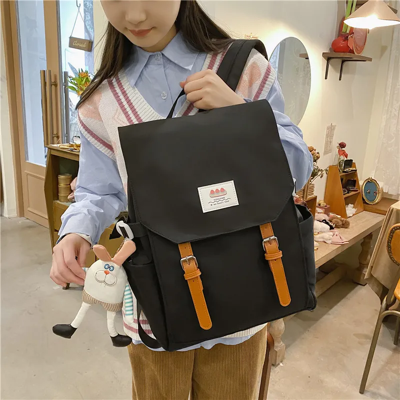 XOKY Nylon Backpack Regular Unisex White/Black-1