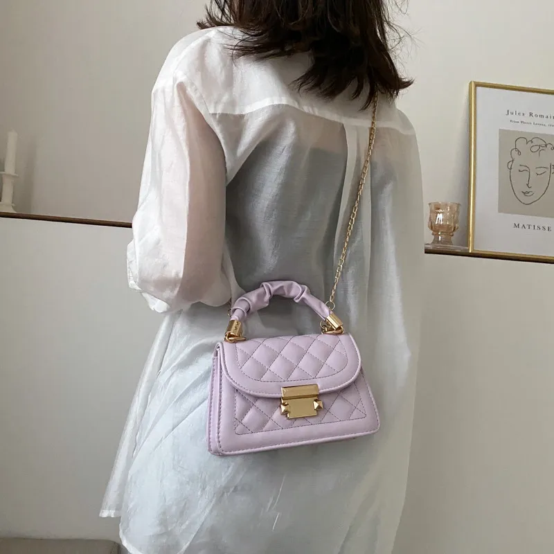 XOKY PU One Shoulder Regular Women's White/Purple/Black-5