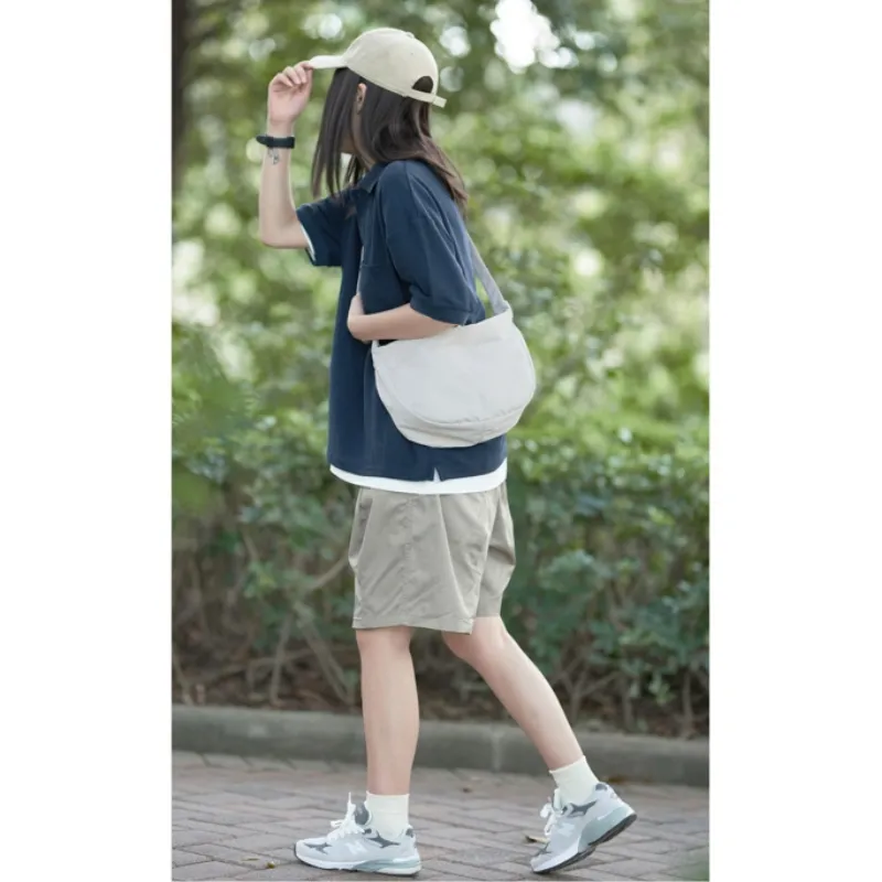 XOKY Oxford Dumpling Bag Crossbody Bag Regular Unisex White/Black-7